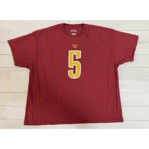 NEW CSA Washington Commanders Jayden Daniels 5 T-Shirt Mens 3XL‎ Burgundy Gold